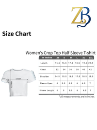 Zingleberry Exclusive Flower Printed Black Crop Top for women