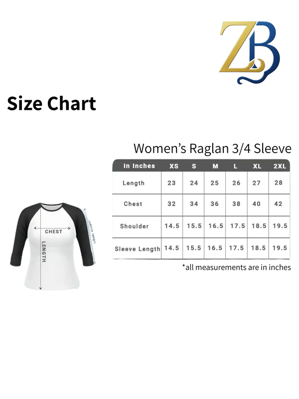 Zingleberry Women’s Black & White Raglan T-Shirt | 100% Cotton, Round Neck, Casual Wear